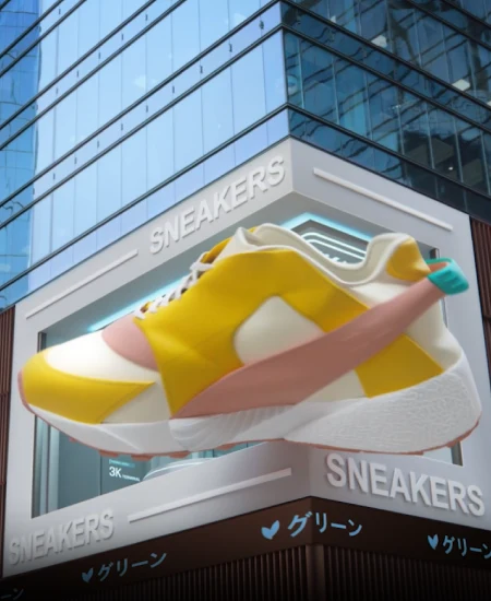 Motion Graphic 3d Animation USA Sneakers ad Blender