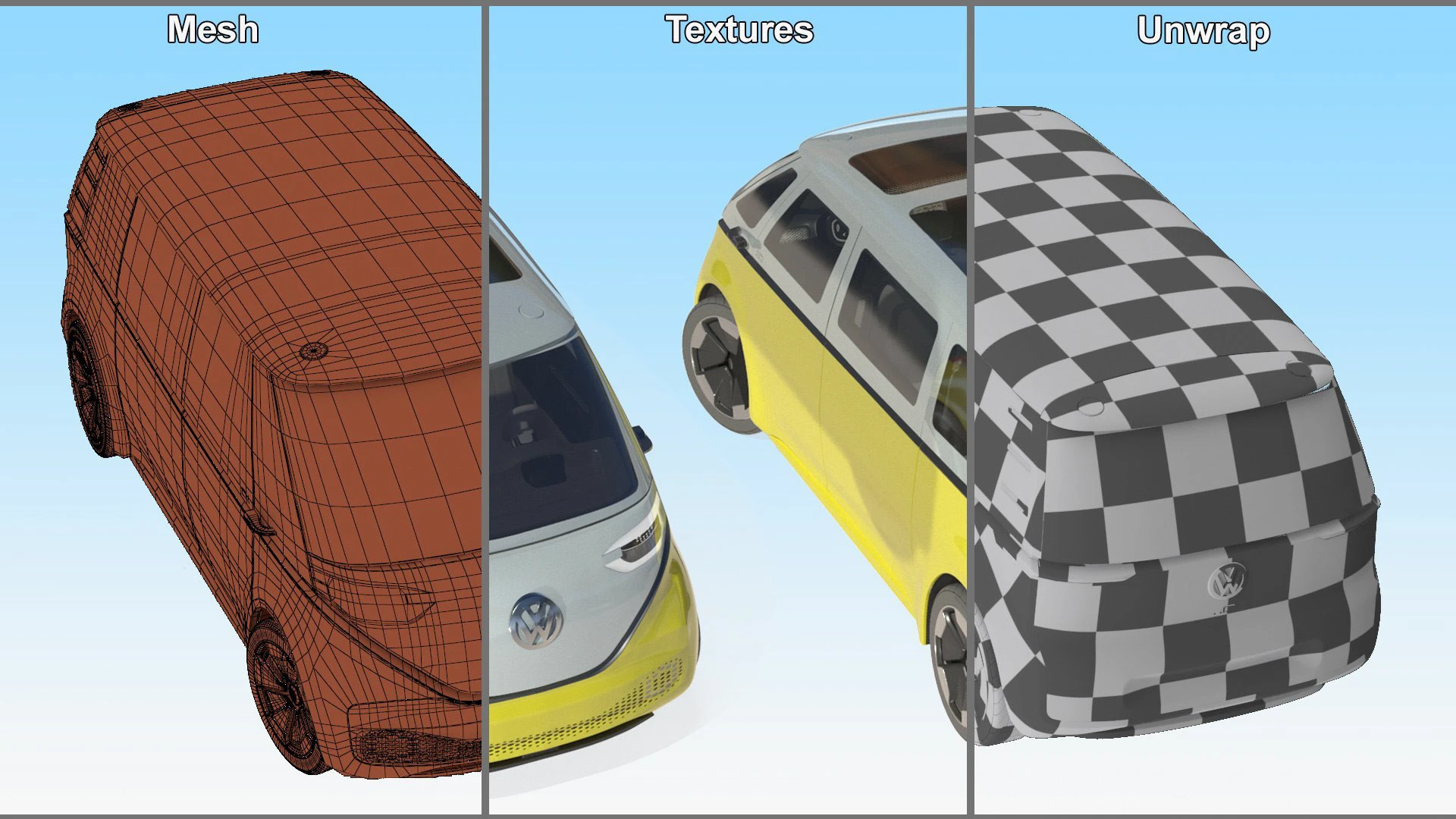 car model texture UV mapping